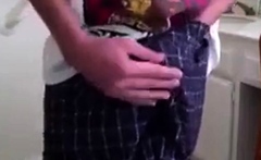 Skinny Twink's Mess-free Condom Wank
