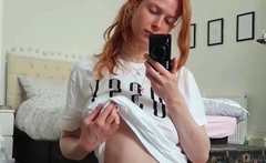 Pregnant Redhead Webcam Masturbation