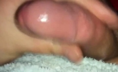 Uncut Hunk's Slow Cumshot with Amateur Handjob