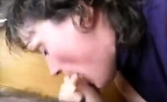 Mature French Amateur Gives a Quick Blowjob During Break