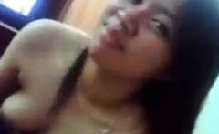 Malay College Babe with Big Tits Pleases Her Boyfriend