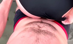 Public Sex Ends With Cum On Swimsuits